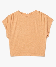 tee-shirt femme coupe oversize en maille pailletee orange t-shirts manches courtesC897101_4