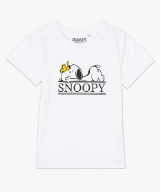 tee-shirt femme a manches courtes avec motif snoopy - peanuts blanc t-shirts manches courtesC898501_4