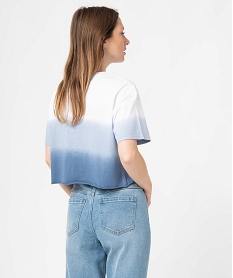 tee-shirt femme coupe ample et courte - yale bleu t-shirts manches courtesC898701_3
