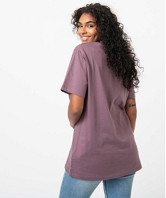 tee-shirt femme a manches courtes oversize - camps united violetC898801_3