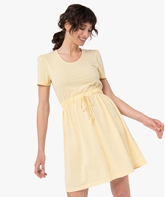 CHEMISE BLANC ROBE JAUNE:40289710230-Coton////