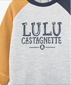 sweat bebe garcon a manches contrastantes - lulucastagnette gris sweatsC905301_2