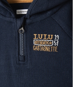 sweat bebe garcon a capuche - lulucastagnette bleuC905401_2