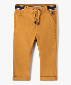 pantalon bebe garcon slim en toile - lulucastagnette orange pantalonsC907801_1