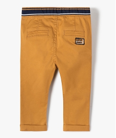 pantalon bebe garcon slim en toile - lulucastagnette orange pantalonsC907801_4