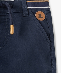 pantalon bebe garcon slim en toile - lulucastagnette bleuC907901_2