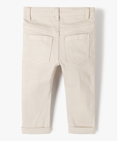 pantalon bebe garcon coupe slim en toile extensible beige pantalonsC908001_3