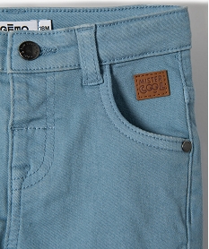 pantalon bebe garcon coupe slim en toile extensible bleu pantalonsC908101_2