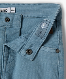pantalon bebe garcon coupe slim en toile extensible bleu pantalonsC908101_3