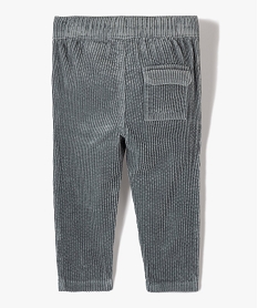 pantalon bebe garcon en velours cotele a taille elastiquee gris pantalonsC908501_3