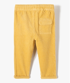 pantalon bebe garcon en velours cotele a taille elastiquee jauneC908601_3