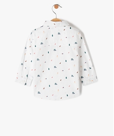 chemise bebe garcon a motifs de noel avec noeud papillon amovible blancC909701_3