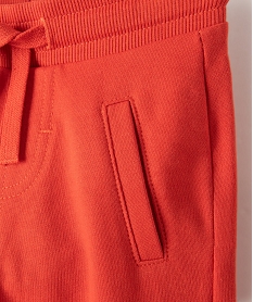 pantalon bebe garcon en maille avec ceinture bord-cote rougeC910201_2