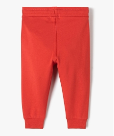 pantalon bebe garcon en maille avec ceinture bord-cote rougeC910201_3