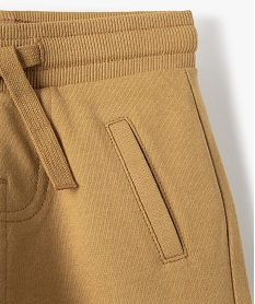 pantalon de jogging avec ceinture bord-cote bebe garcon brun joggingsC910301_2
