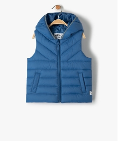 blouson bebe garcon sans manches avec capuche bleu manteaux blousonsC911701_1