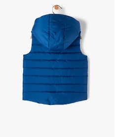 blouson bebe garcon sans manches avec capuche bleu manteaux blousonsC911701_4