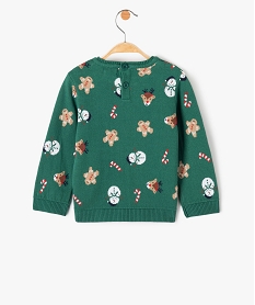 pull de noel bebe a motifs vert pullsC912501_3