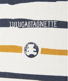 tee-shirt bebe garcon raye a manches longues - lulucastagnette beigeC913501_2