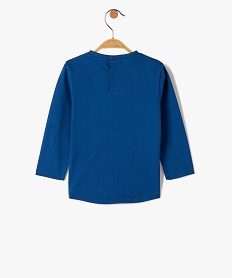 tee-shirt bebe garcon a manches longues avec motif bleuC914001_3