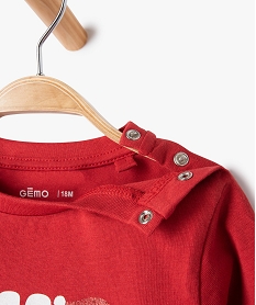 tee-shirt bebe a manches longues avec motifs de noel rouge tee-shirts manches longuesC915201_2