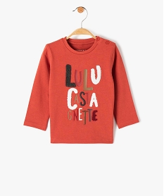 GEMO Tee-shirt bébé garçon motif ours sport dhiver - LuluCastagnette Rouge