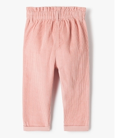 pantalon en velours cotele bebe fille rose pantalonsC918101_3