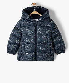 GEMO Blouson bébé fille matelassé à motifs fleuris avec doublure chaude Multicolore