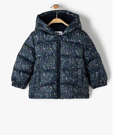 blouson bebe fille matelasse a motifs fleuris avec doublure chaude multicolore manteauxC922401_1