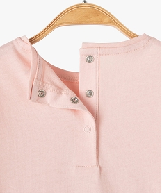 tee-shirt bebe fille a manches longues avec motif et message rose tee-shirts manches longuesC924801_4