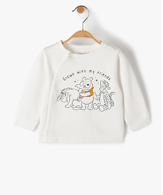 sweat bebe garcon a fermeture pressionnee devant motif winnie - disney blancC927201_1