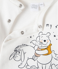 sweat bebe garcon a fermeture pressionnee devant motif winnie - disney blancC927201_2