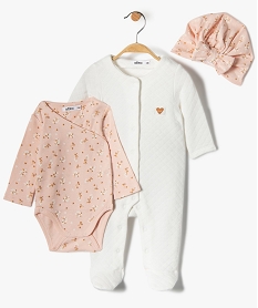 ensemble layette fille 3 pieces blancC929301_1