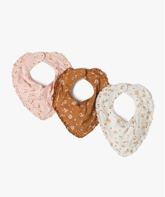 GEMO Bavoirs naissance bébé fille façon bandana (lot de 3) marron standard