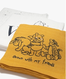 lange en coton imprime winnie lourson - disney (lot de 3) jauneC930801_2