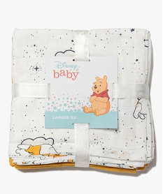 lange en coton imprime winnie lourson - disney (lot de 3) jauneC930801_3