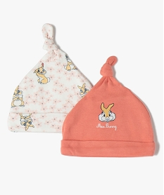 GEMO Bonnet bébé avec motif lapin de Bambi (lot de 2) - Disney Rose