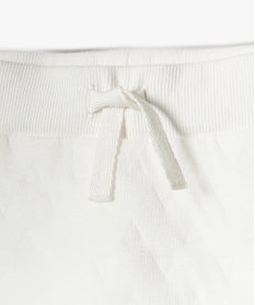 pantalon bebe garcon en maille effet matelasse blanc pantalons et jeansC932701_2