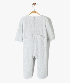 pyjama dors bien bebe fille en velours avec inscription grisC932801_3