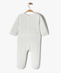 pyjama bebe en velours avec ouverture pont-dos beigeC933201_3