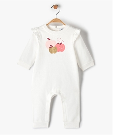 pyjama bebe fille avec volants sur les epaules sans pieds beige pyjamas et dors bienC933601_1