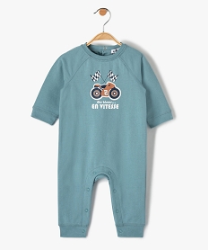 pyjama bebe garcon sans pieds avec motif moto bleu pyjamas et dors bienC933801_1