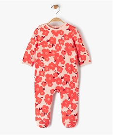 GEMO Pyjama bébé fille à motifs fleuris avec doublure chaude Rose