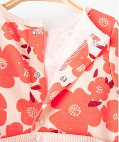 pyjama bebe fille a motifs fleuris avec doublure chaude rose pyjamas et dors bienC933901_2