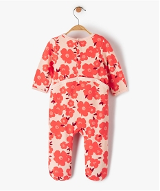 pyjama bebe fille a motifs fleuris avec doublure chaude roseC933901_3