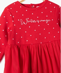 ensemble bebe fille 2 pieces special noel   combinaison bonnet rouge pyjamas noelC934201_2