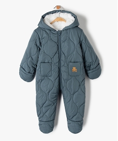 combinaison pilote bebe matelassee avec moufles - lulucastagnette bleu manteaux blousonsC935301_1