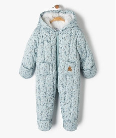 combinaison pilote bebe fille matelassee avec moufles - lulucastagnette bleu manteaux blousonsC935401_1