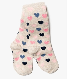GEMO Collants bébé fille chaud imprimé cours Beige