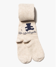 GEMO Collants bébé fille pailletés - LuluCastagnette beige chine